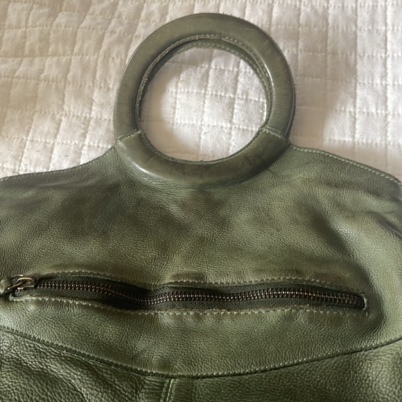 Free People Green Leather Fringe Shoulder/Crossbody Bag - Picture 6 of 11